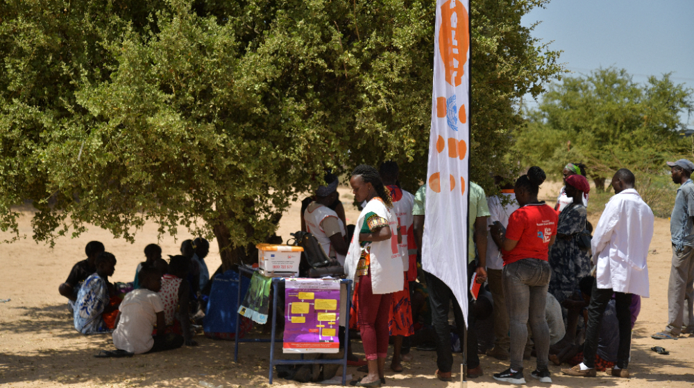 A group receive family planning support.