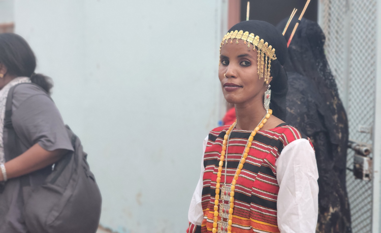 Hawa’a Mohamed Kamil, a survivor of female genial mutilation in Djibouti, travels across the country with UNFPA-supported programmes to raise awareness of the physical and psychological harms of the practice for millions of young girls and women.  ©UNFPA / Fahmia Al Fotih