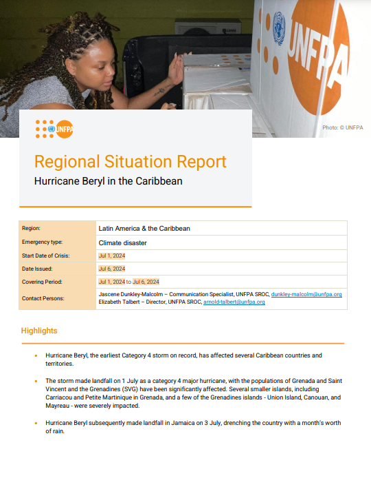 Caribbean Situation Report #1 - 6 July 2024