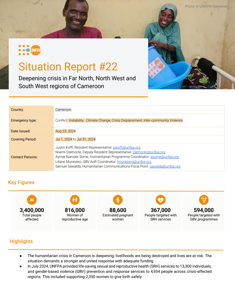 Cameroon Situation Report #22 - July 2024