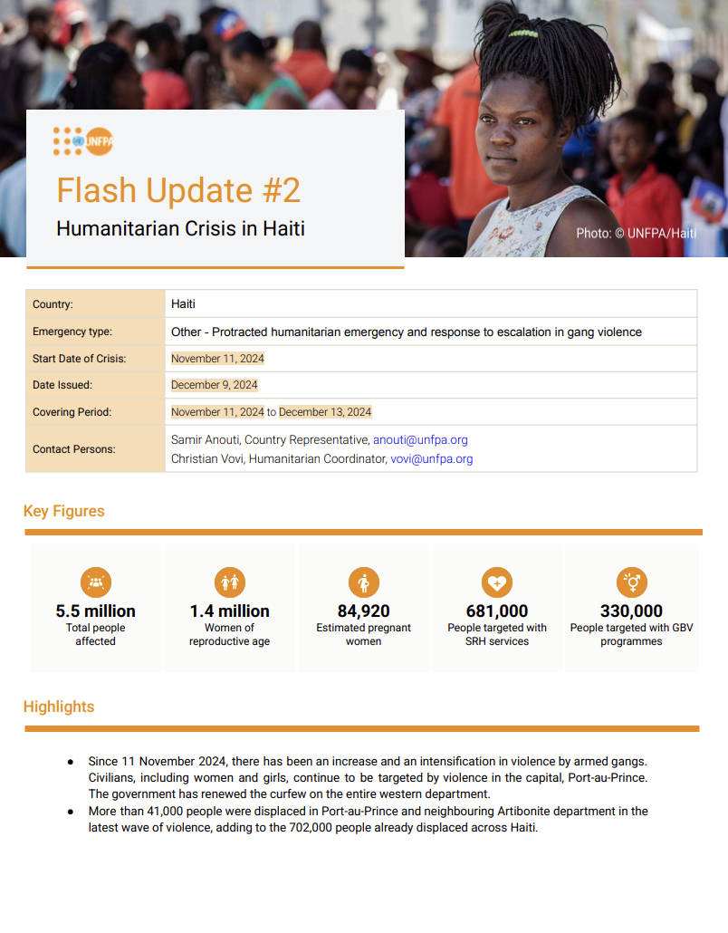 Humanitarian Crisis in Haiti - Flash Update #2