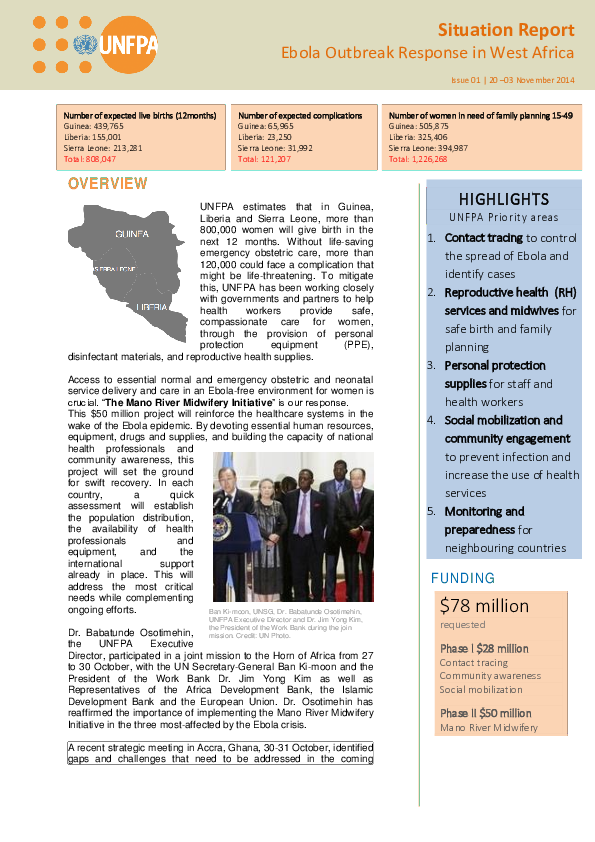 Ebola Situation Report 03 Nov 2014