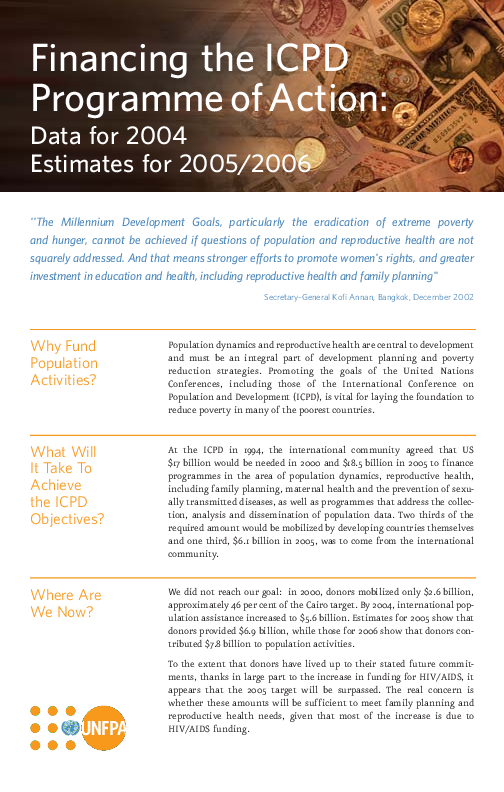 Financing the ICPD Programme of Action 2006