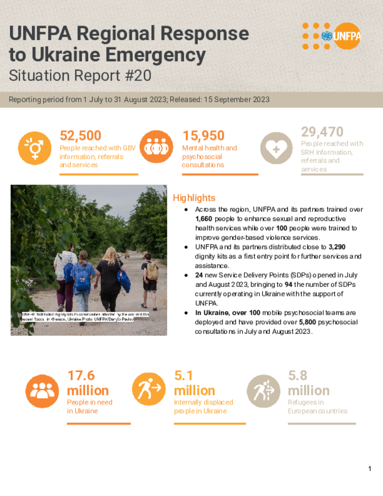 Ukraine Emergency Situation Report #20 - 15 September 2023