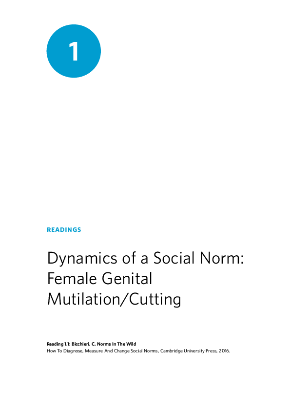 Manual on social norms & change - readings