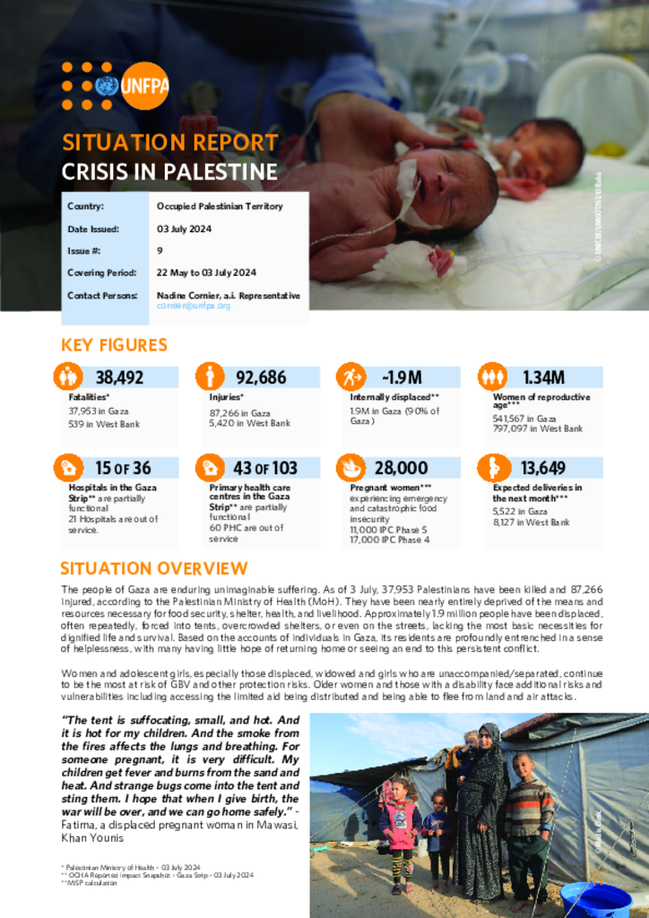 UNFPA Palestine Situation Report #9 - 03 July, 2024