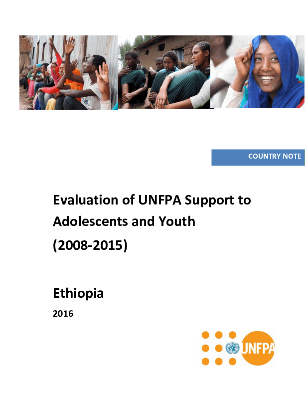 UNFPA Support to Adolescents and Youth