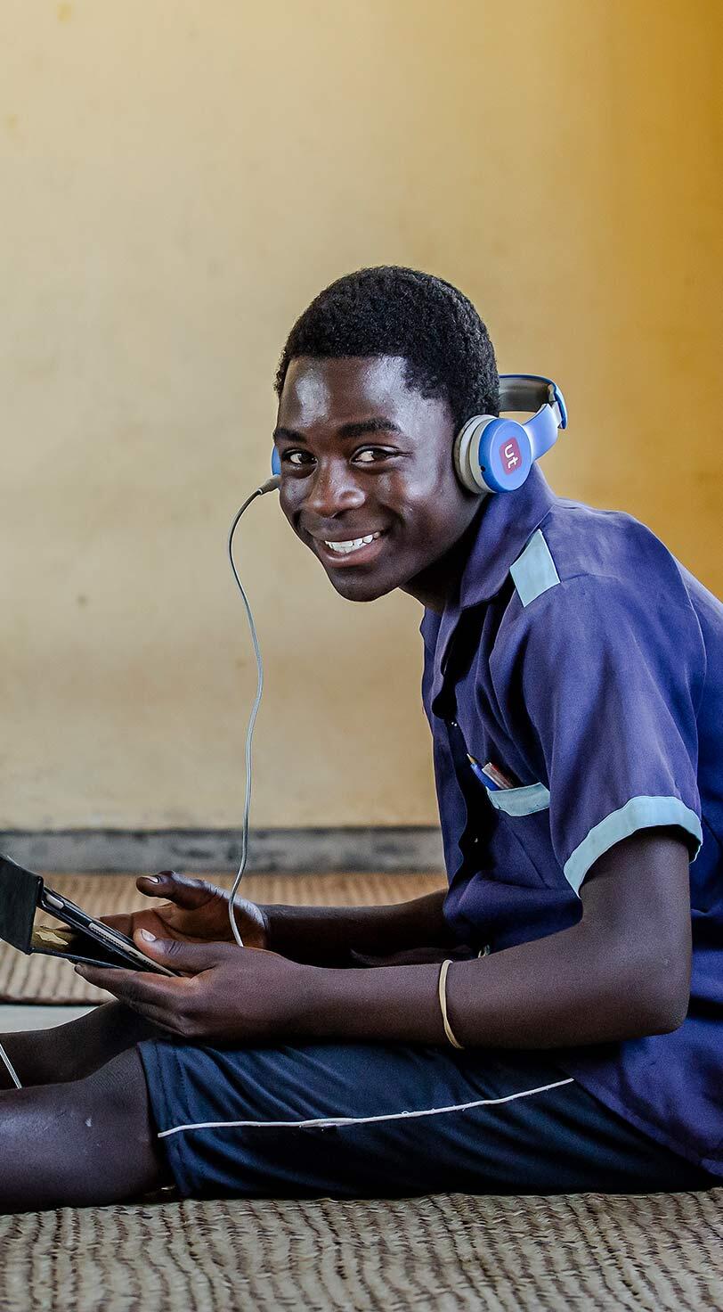 School closures and other pandemic-related hardships have undermined access to sexual and reproductive health information. To close the gap, UNFPA has ramped up online tools. A student in Malawi engages with a digital interactive comprehensive sexuality education class.