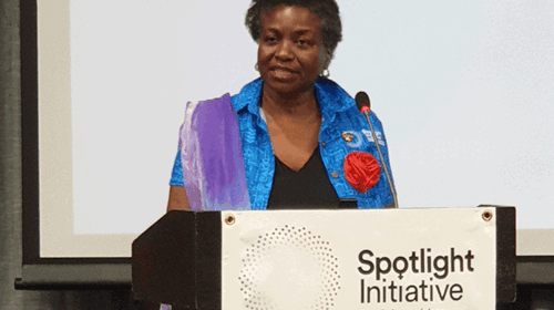 Dr. Natalia Kanem represented the United Nations at a high-level Spotlight Initiative event in Samoa. © UNFPA Pacific/Navinesh Kumar