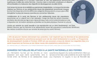 Santé et mortalité maternelle des femmes issues des populations…