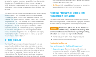 Technical Note on Scaling Up Efforts to End Child Marriage: The…